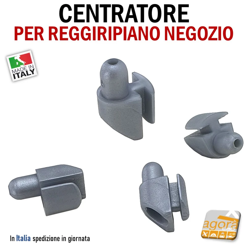 CENTRATORE PER REGGIRIPIANO MENSOLA ATTREZZATURA PARETE NEGOZIO GRIGIO D8X10MM PERNO 100pz