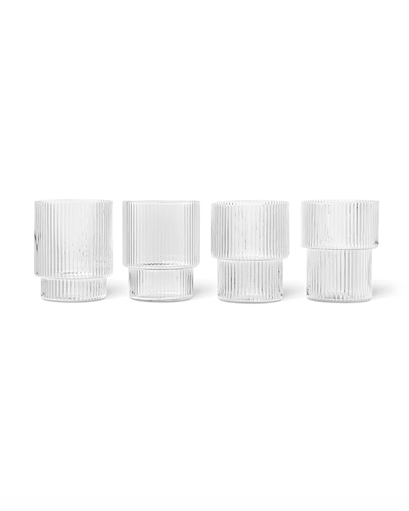 Bicchieri Ripple Glasses - Clear - Set of 4