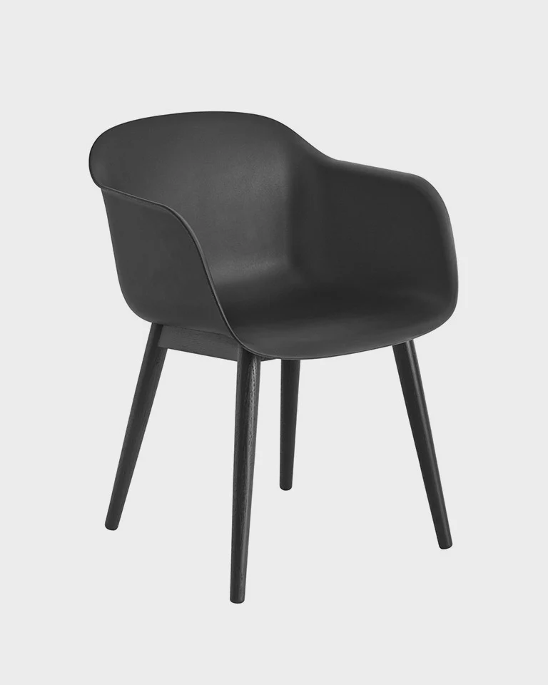 Fiber Armchair - Wood Base