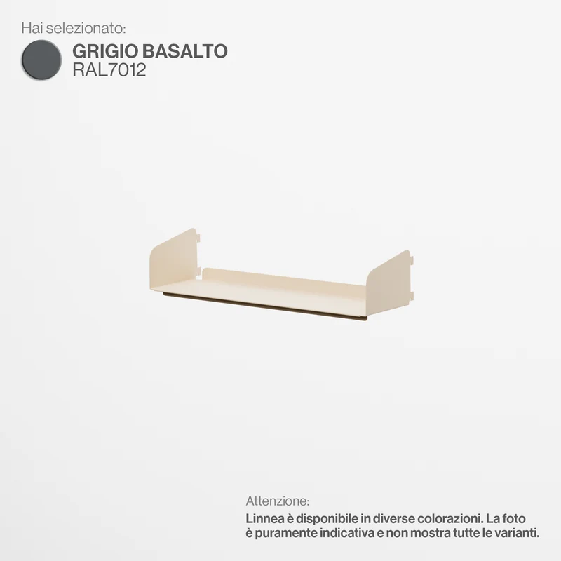 Linnea - Mensola Larghezza 60 cm - Grigio Basalto