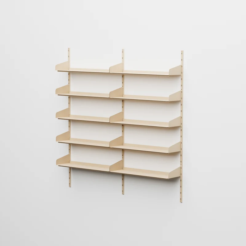 Linnea - Sistema Modulare a Parete 10 mensole da 60 cm, campata doppia - Beige Luxor (COD01183)