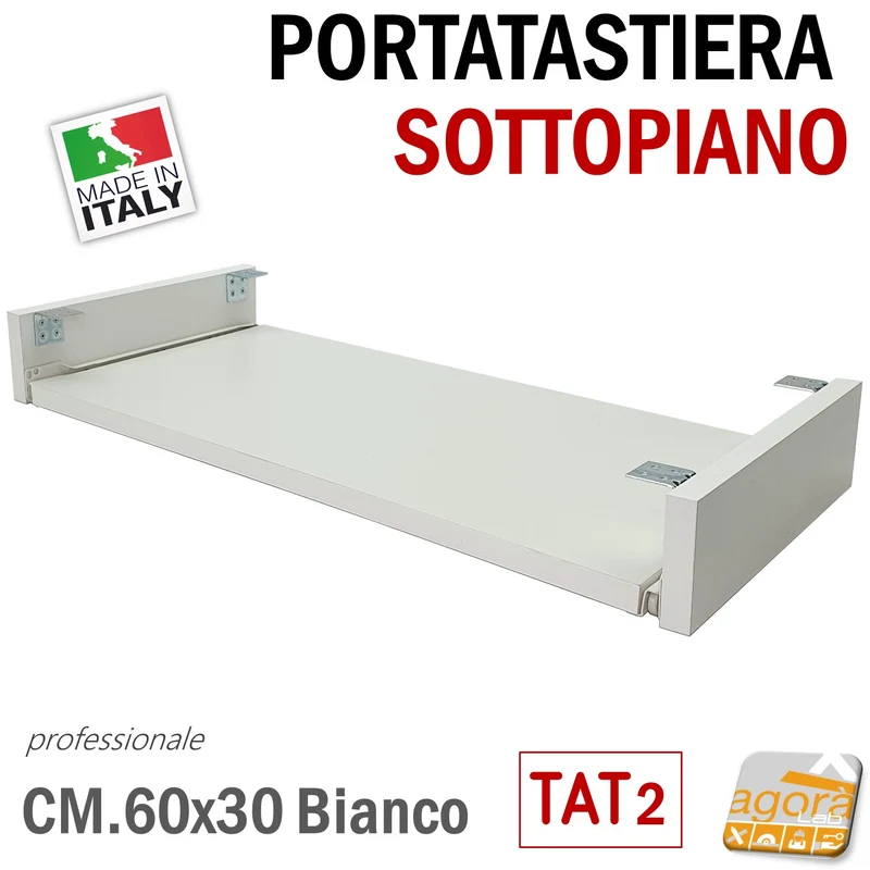 PORTATASTIERA PC SOTTOPIANO ESTRAIBILE TAT2 PIANETTO AGGIUNTIVO RIPIANO X SCRIVANIA PIANO