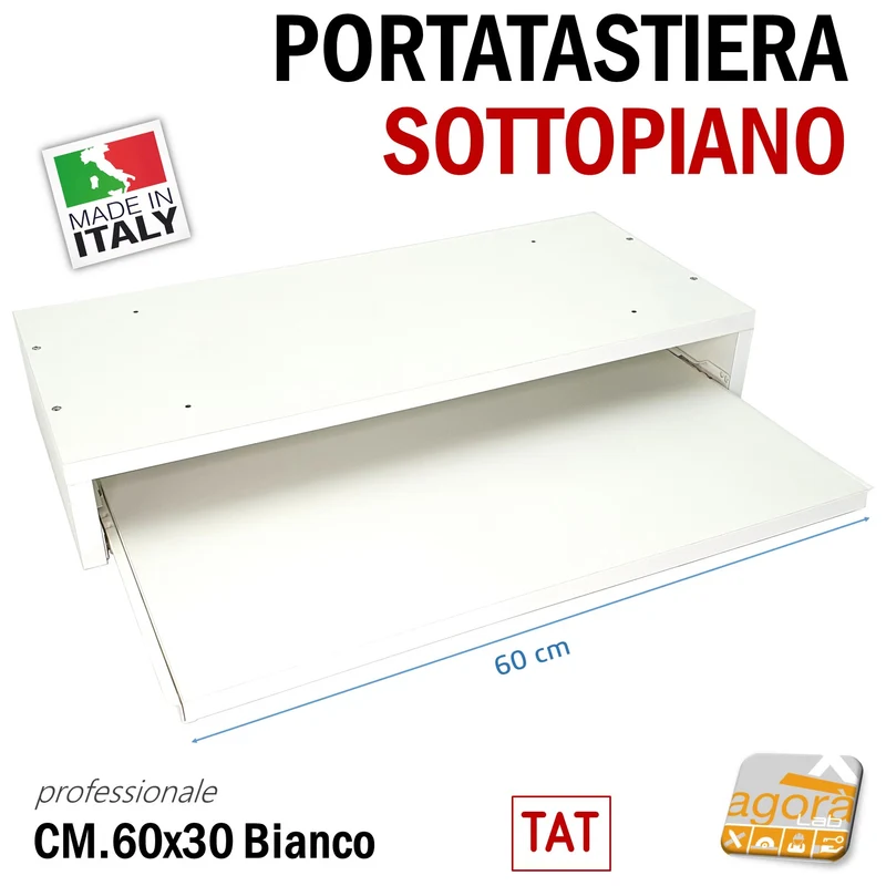 PORTATASTIERA PC SOTTOPIANO ESTRAIBILE TAT PIANETTO AGGIUNTIVO CON RIPIANO X SCRIVANIA