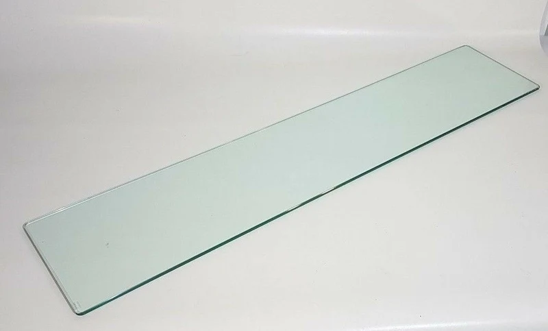 RIPIANO VETRO MENSOLA CRISTALLO CM.24X116 SP.8MM ANG.RAG E SMUSSATI TRASPARENTE