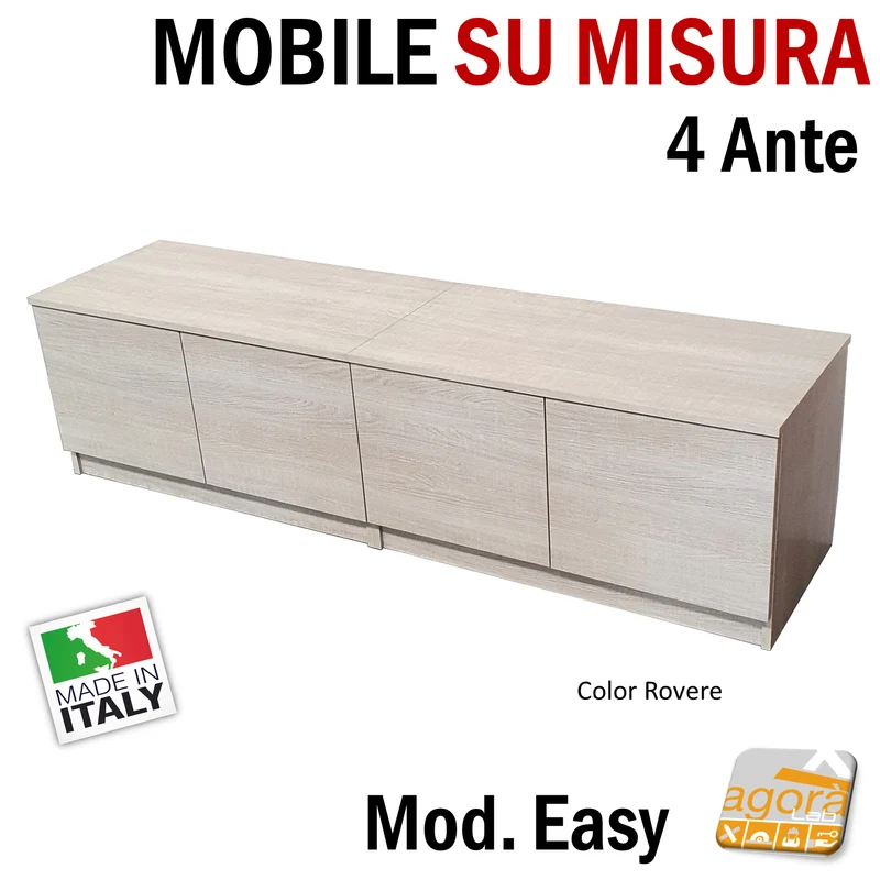 MOBILE INGRESSO SU MISURA PANCA 2-4 ANTE SENZA MANIGLIA EASY DIMENSIONI PERSONALIZZATE