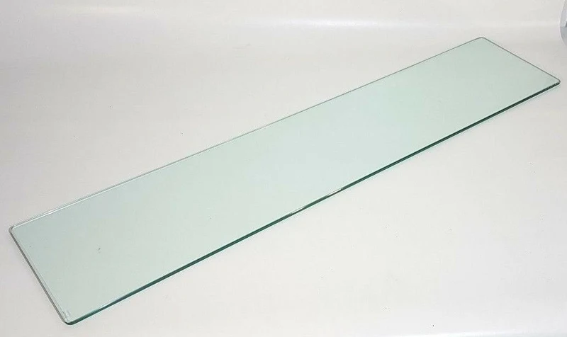 RIPIANO VETRO MENSOLA CRISTALLO CM.24X116 SP.8MM CON SUPPORTI X PARETE LIBRERIA