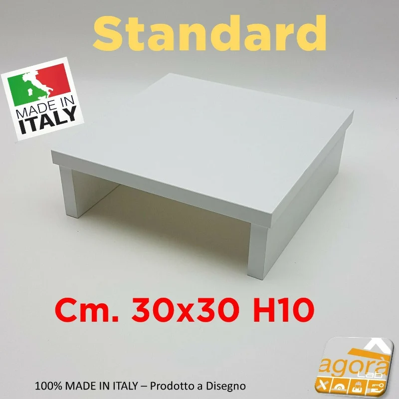 RIALZO MONITOR PC TV PIANETTO 30x30x10H APPOGGIO SUPPORTO MENSOLA RYX MULTIUSO.