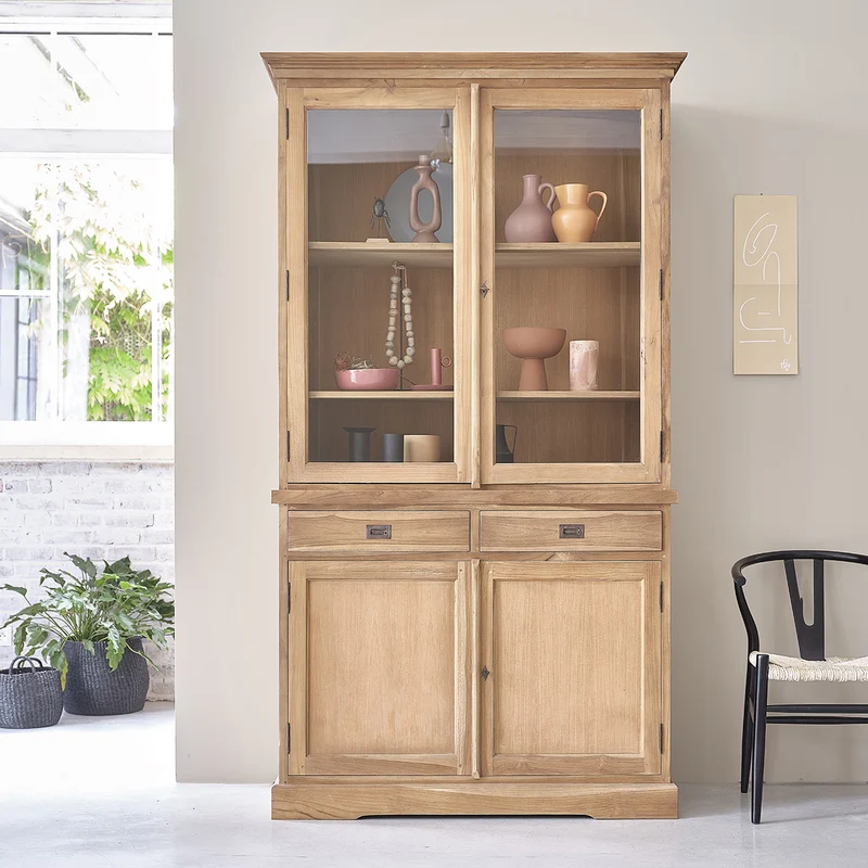 Vetrinetta in teak massello 120 cm