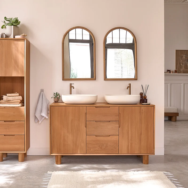 Mobile da bagno in teak massello 140 cm