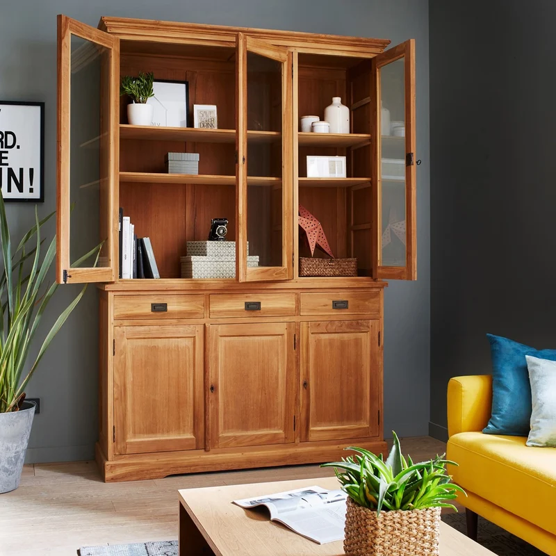Vetrinetta in teak massello 150 cm
