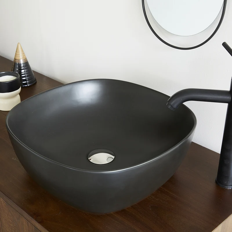 Lavabo in cemento nero Ø41 cm