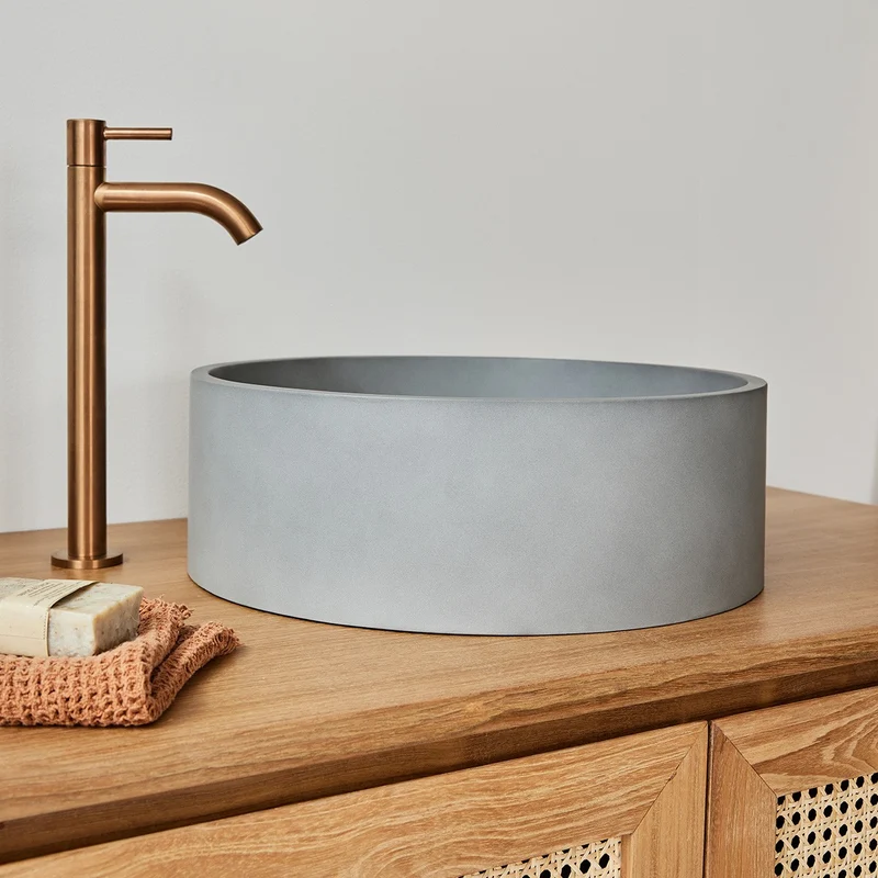 Lavabo in cemento grigio Ø37 cm
