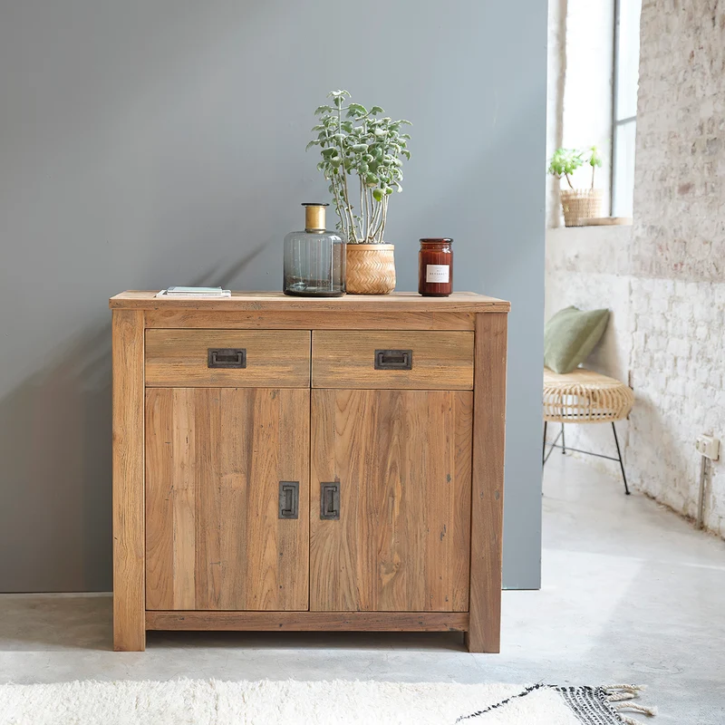 Credenza in teak massello riciclato 100 cm