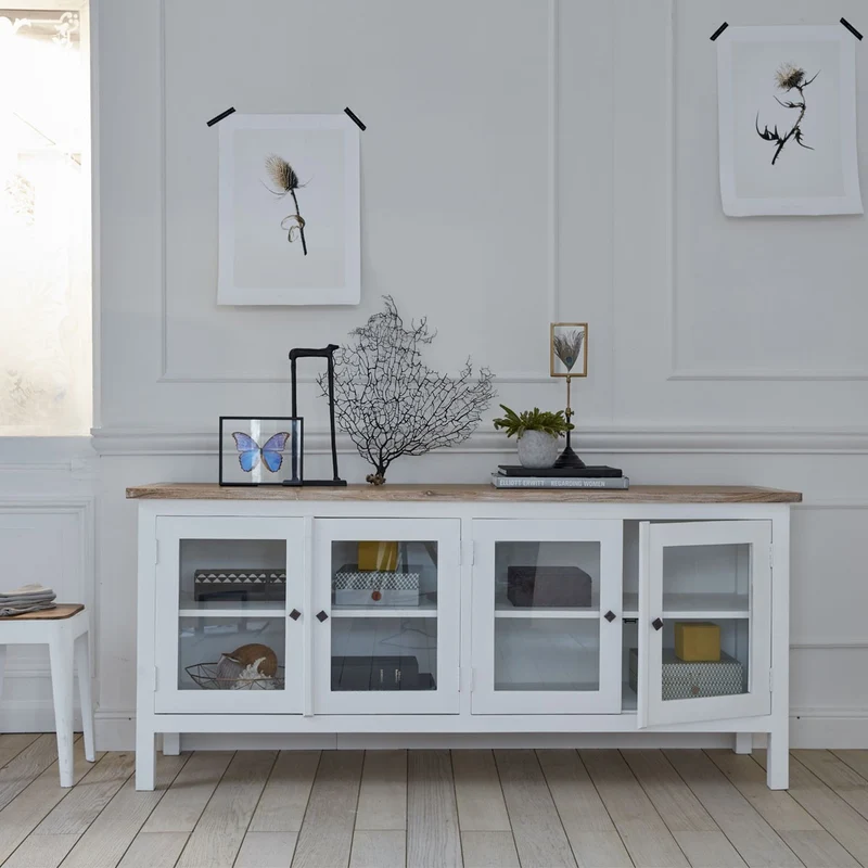 Credenza in mogano e teak massello 180 cm