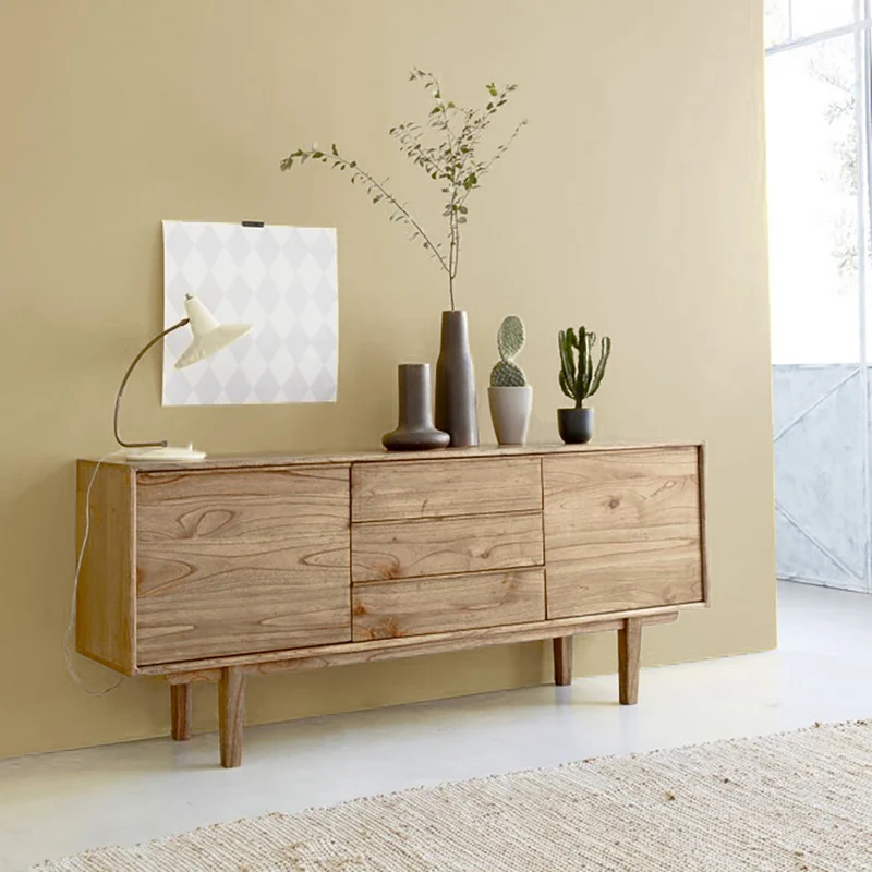 Cassettiera in mindi massello 180 cm