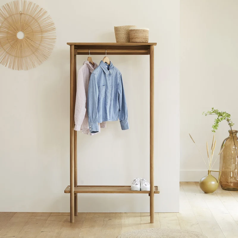 Appendiabiti da 85 cm in teak massello