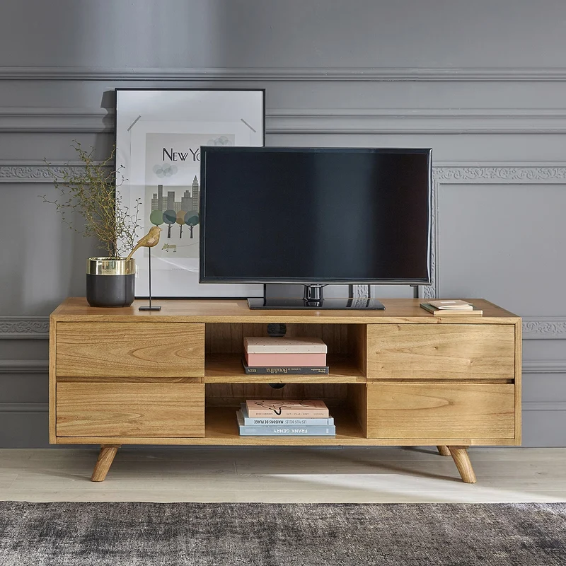 Mobile porta TV in mindi massello 140 cm