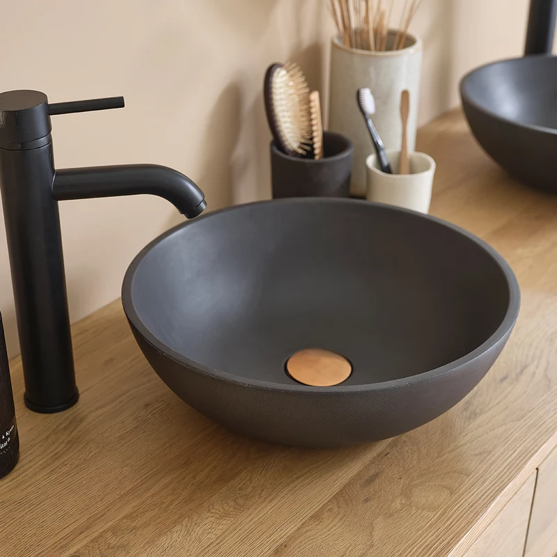 Lavabo in cemento grigio Ø37 cm
