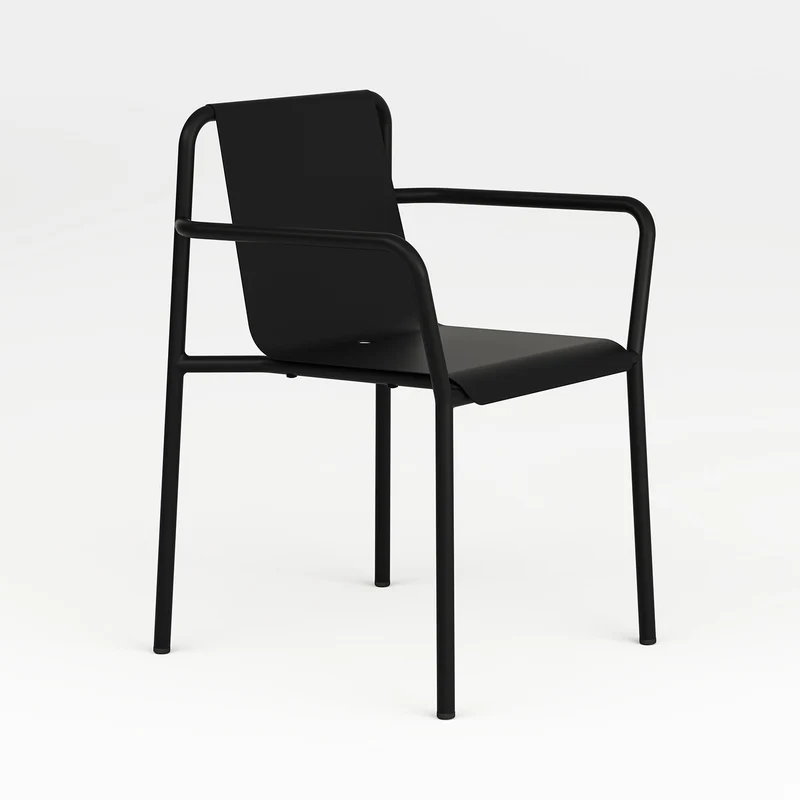 Chaise de jardin PANORAMA avec accoudoirs - acier thermolaqué