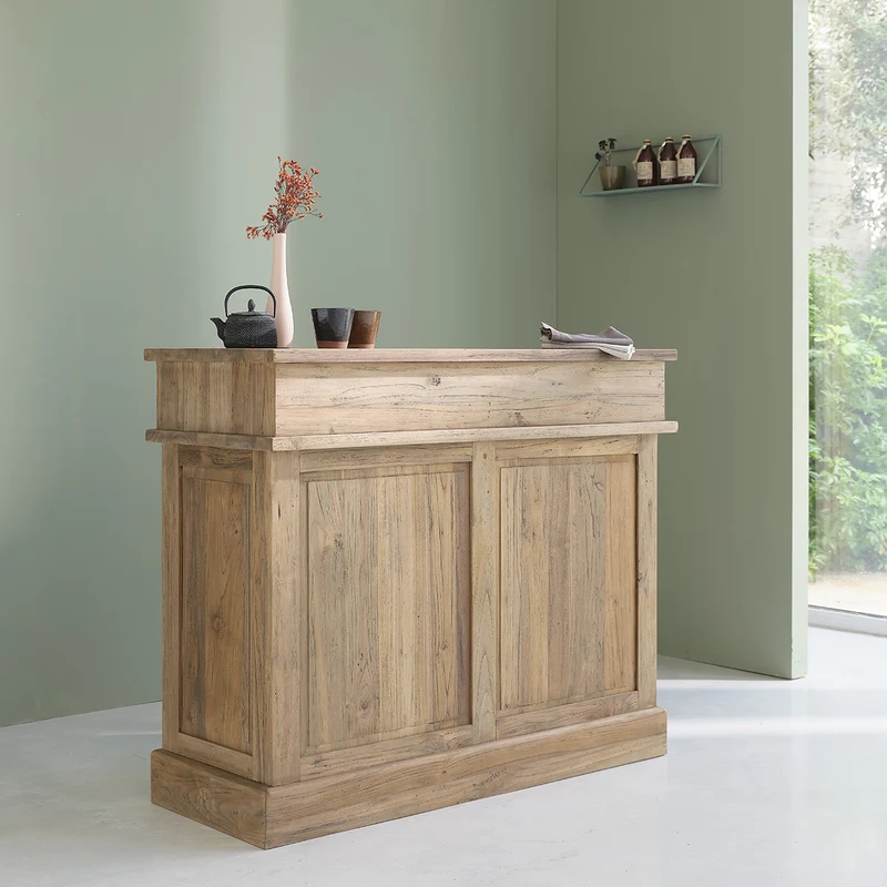 Bar in teak massello riciclato 120 cm