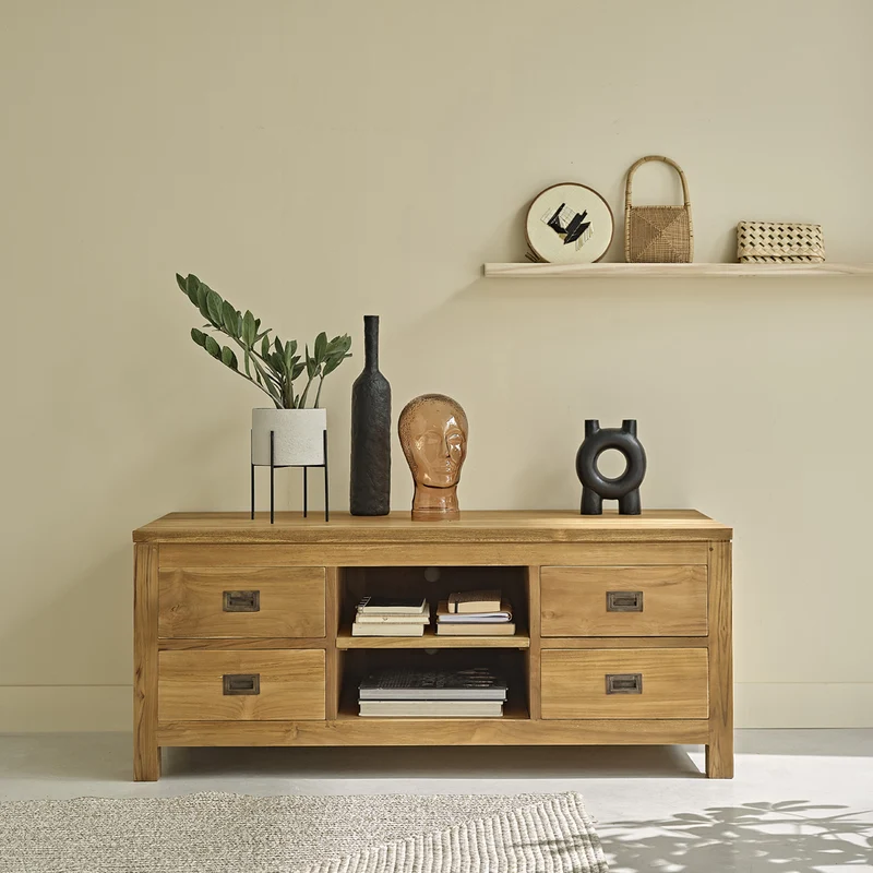 Mobile TV in teak massello 120 cm