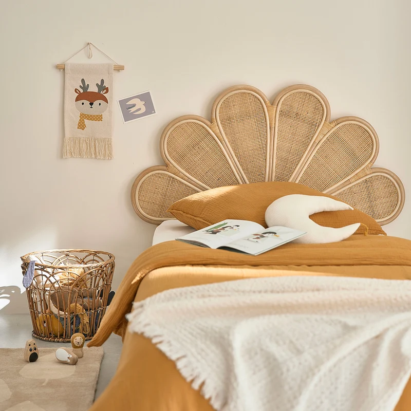 Testiera in rattan e midollino 90 cm