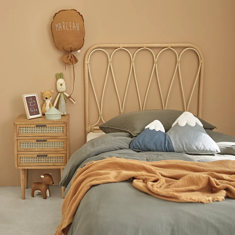 Testiera per bambini in rattan 90 cm