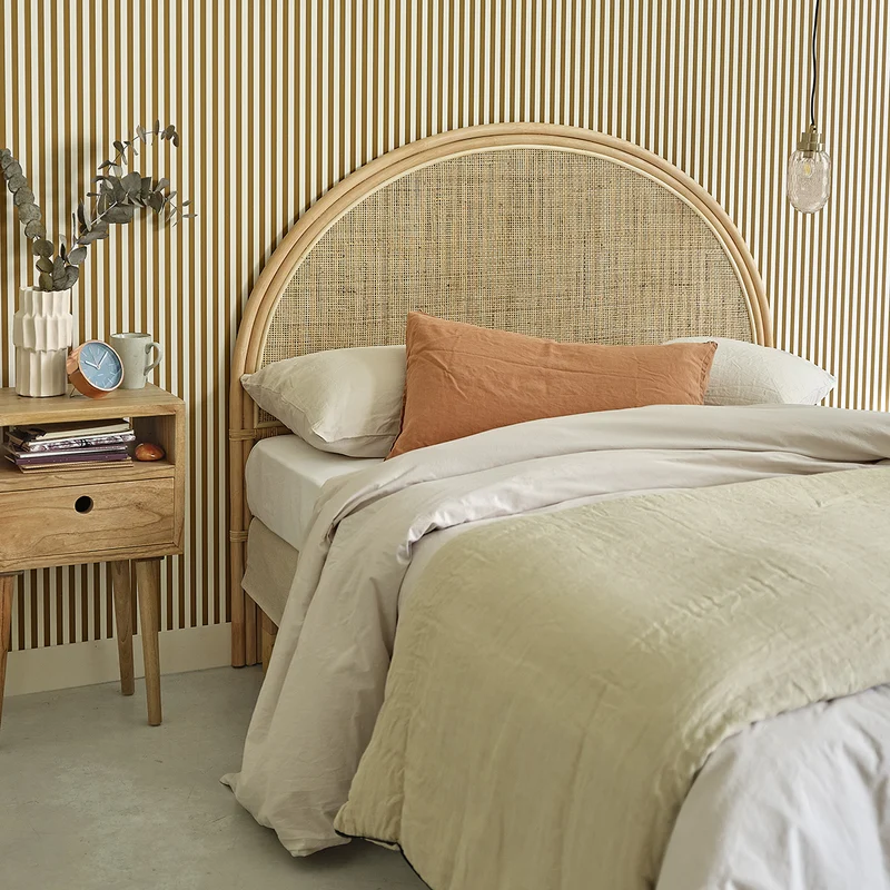 Testiera in rattan e cannage 140 cm