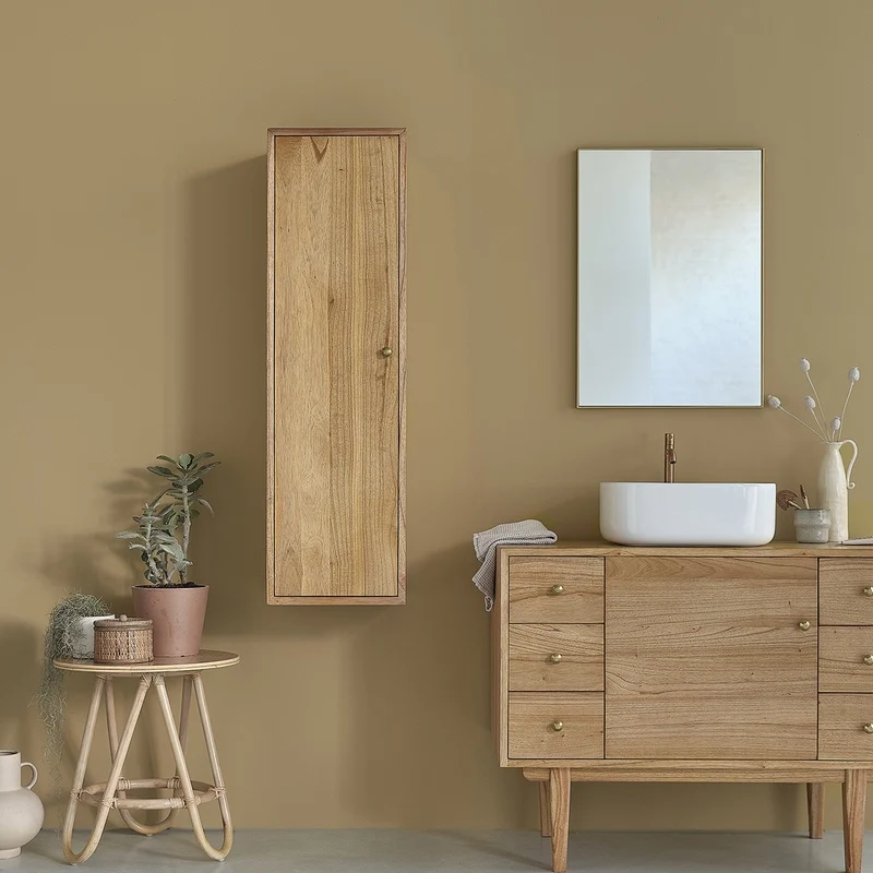 Colonna da bagno in mindi massello sospesa 120 cm