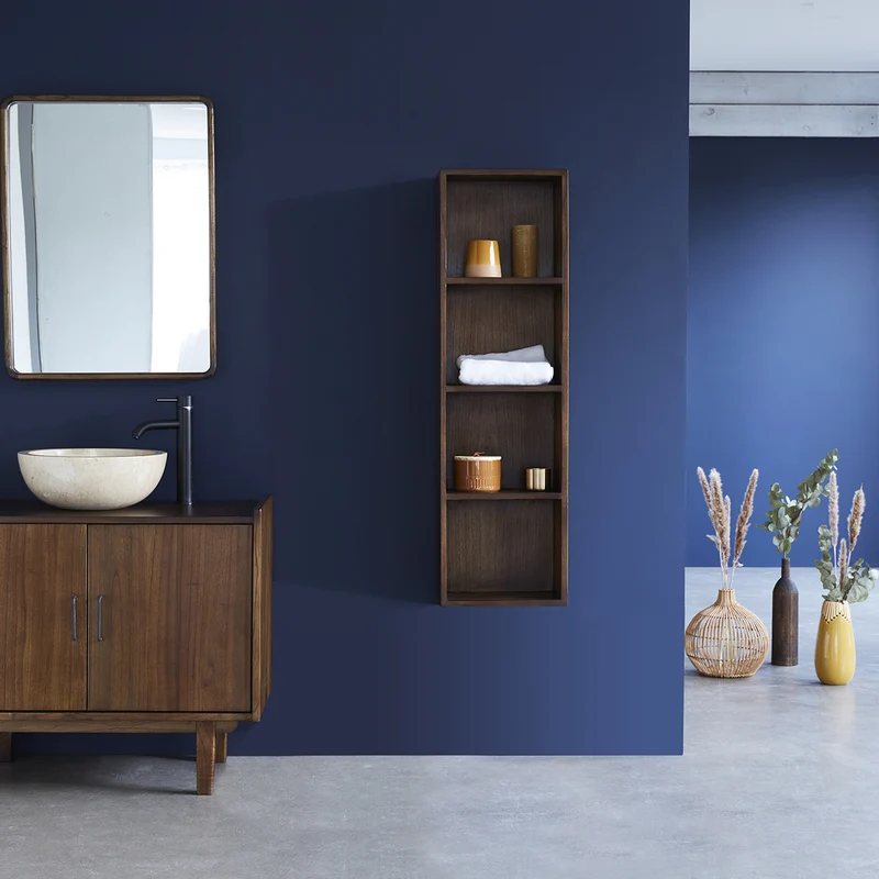 Colonna da bagno in mindi massello sospesa 120 cm