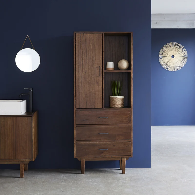 Colonna da bagno doppia in mindi massello 170 cm