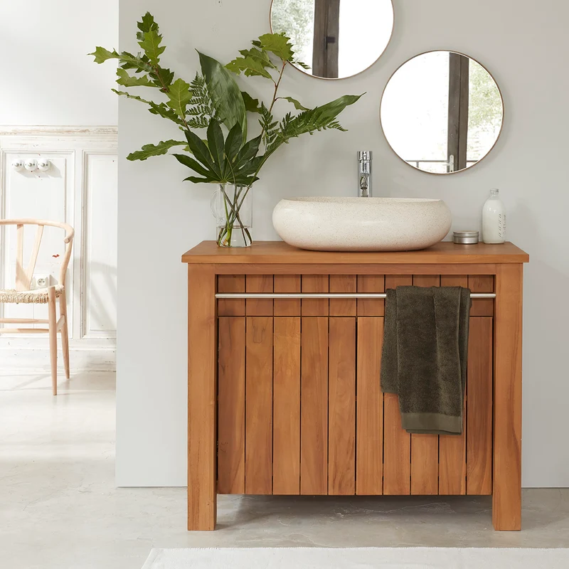 Mobiletto in teak massello 105 cm