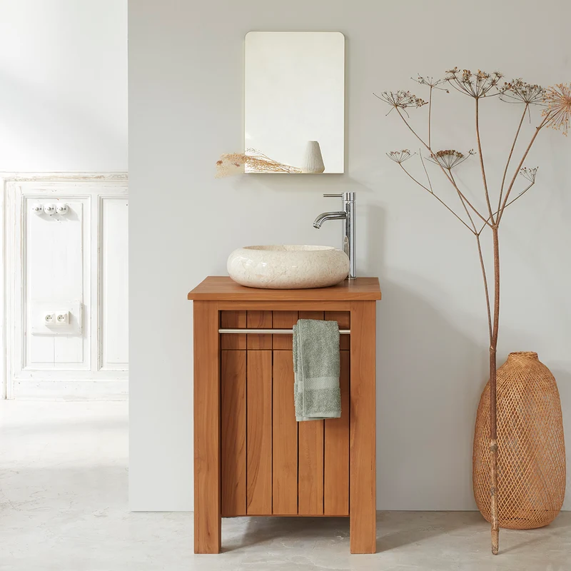 Mobiletto in teak massello 60 cm