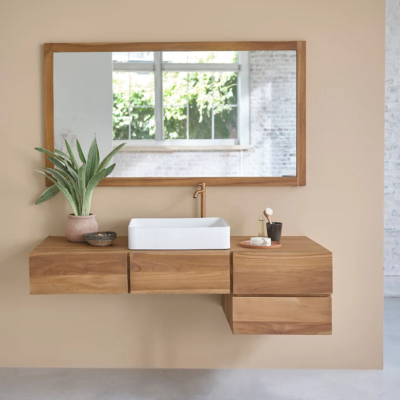 Mobile sospeso in teak massello 145 cm
