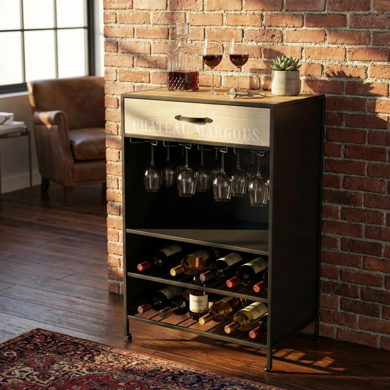 Mobile Bar Bradford in Legno e Metallo