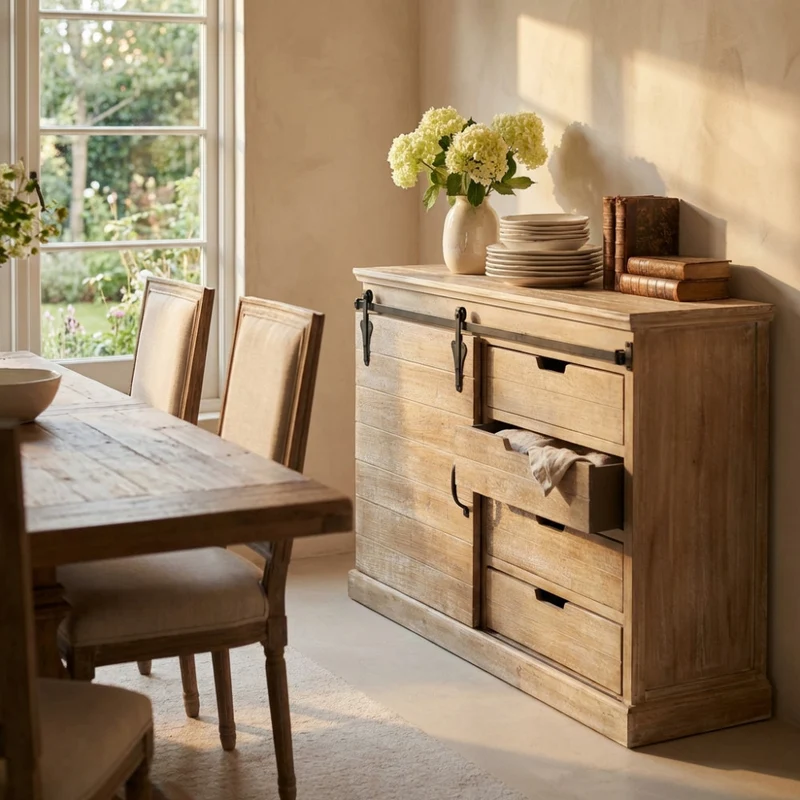 Credenza COLUM in Legno e Metallo