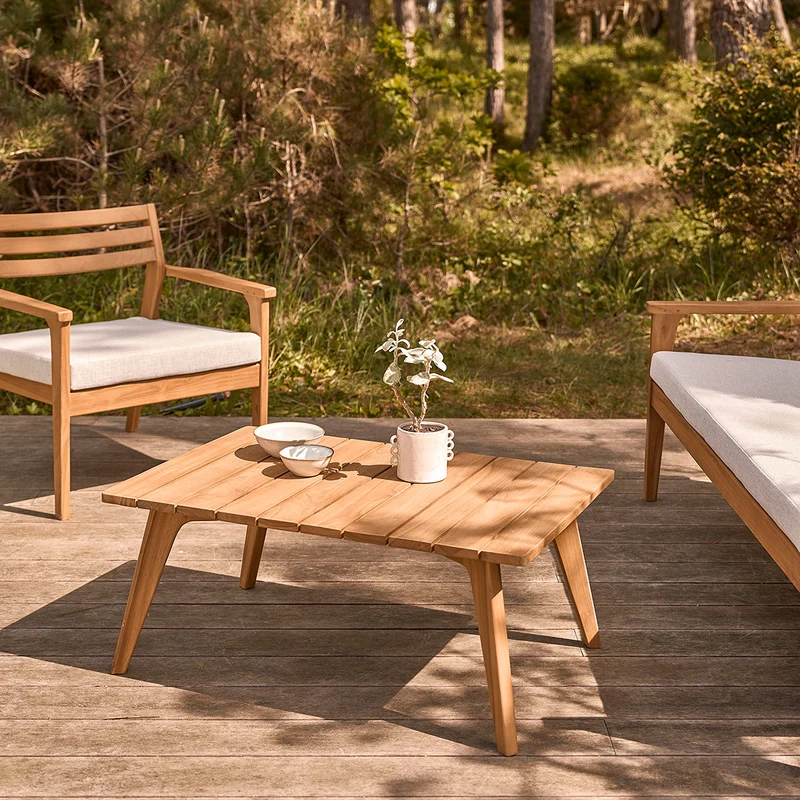 Tavolino da giardino in teak massello