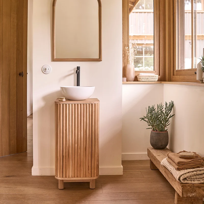 Lavabo in teak massello 40 cm