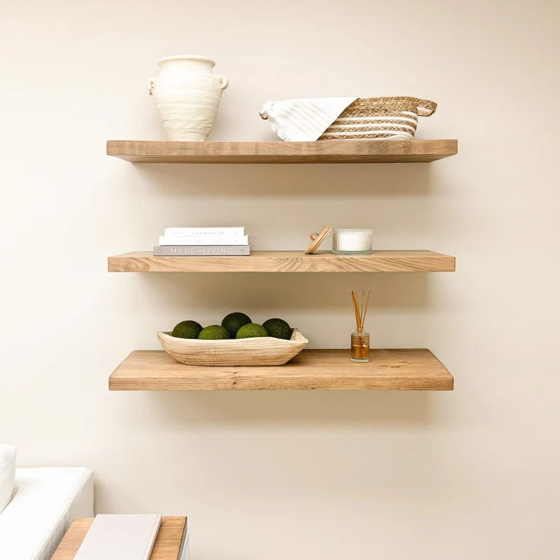 Mensola - MERCURIO in legno massello - Profondità 15 cm.