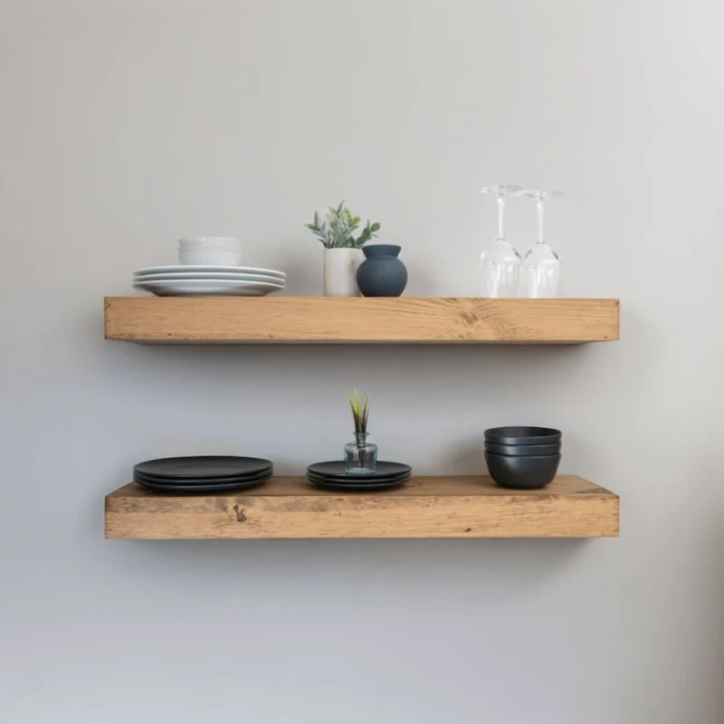 Mensola - VENERE - Profondità 15-20-25 cm. Rovere Rustico