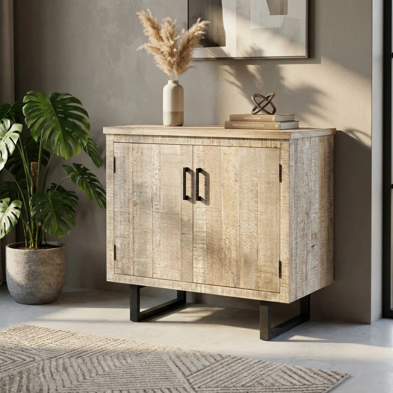 Credenza Benjamin in Legno e Metallo