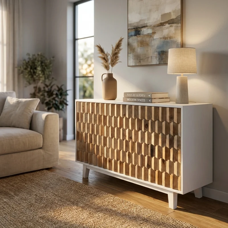 Credenza ARCHIE in Legno Intagliato