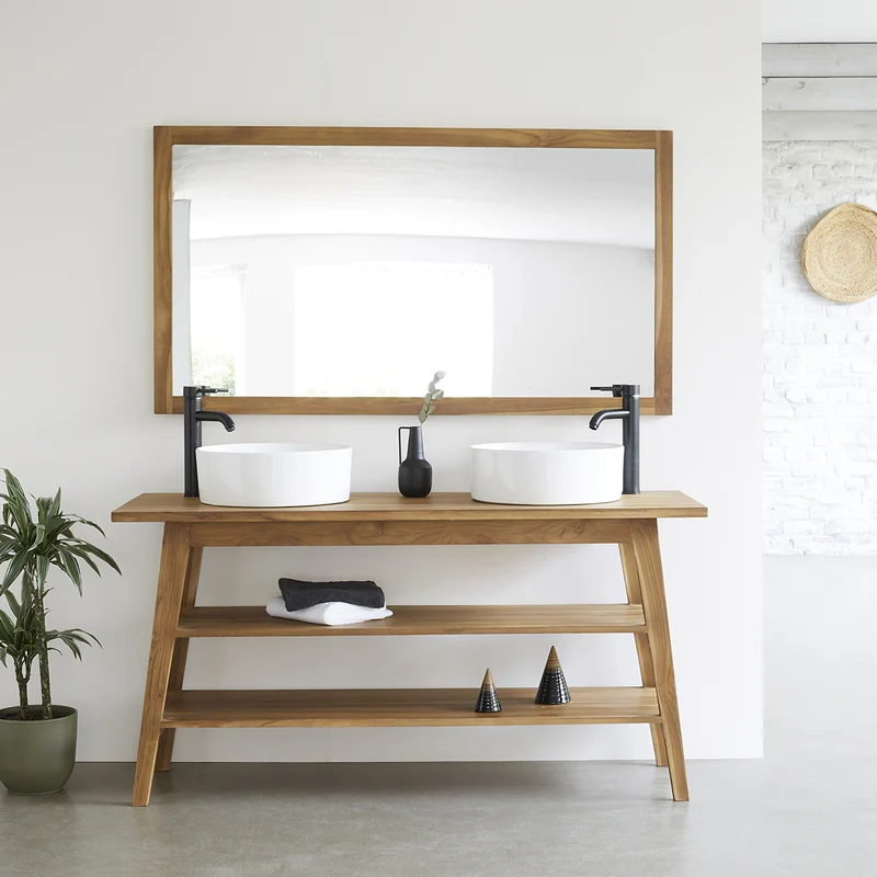 Mobile da bagno in teak massello 2 tavole 150 cm