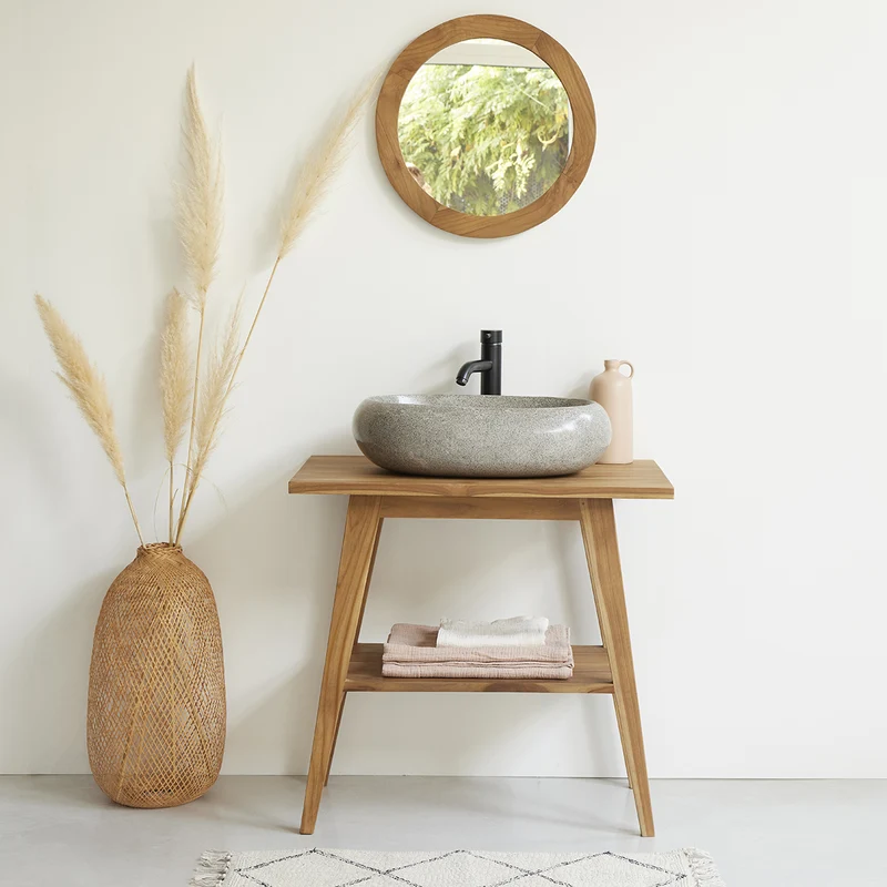 Mobile da bagno in teak massello 80 cm