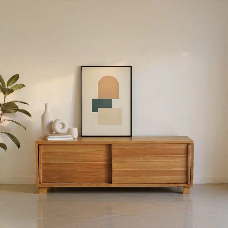 Mobile porta TV in teak massello 100 cm