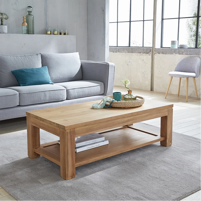 Tavolino in teak massello da 120 cm