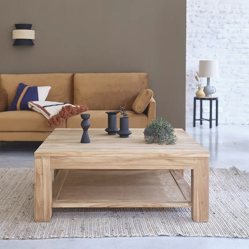Tavolino in teak massello da 100 cm