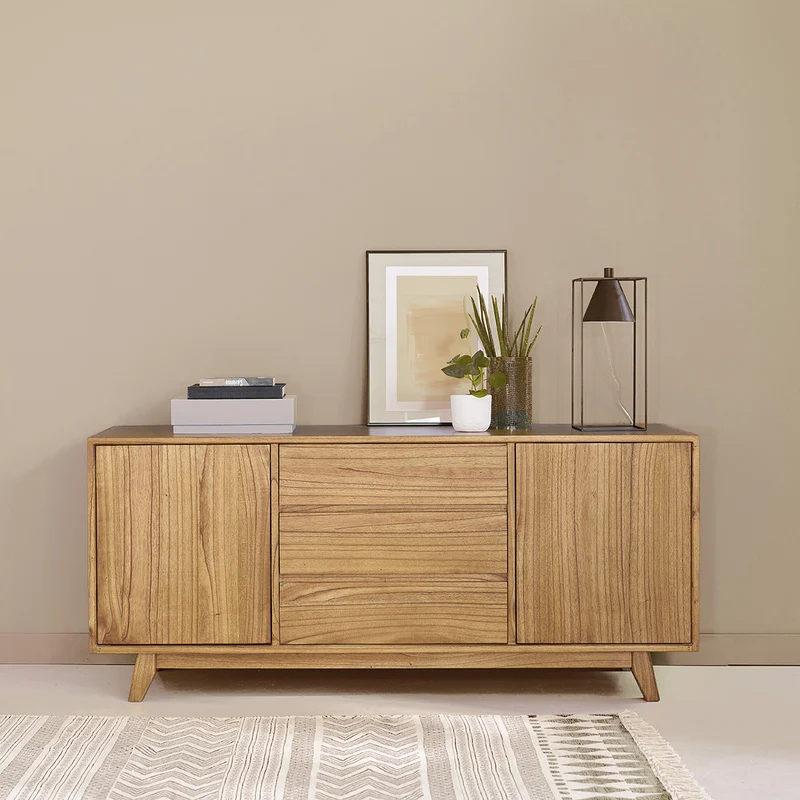 Cassettiera in legno mindi 160 cm
