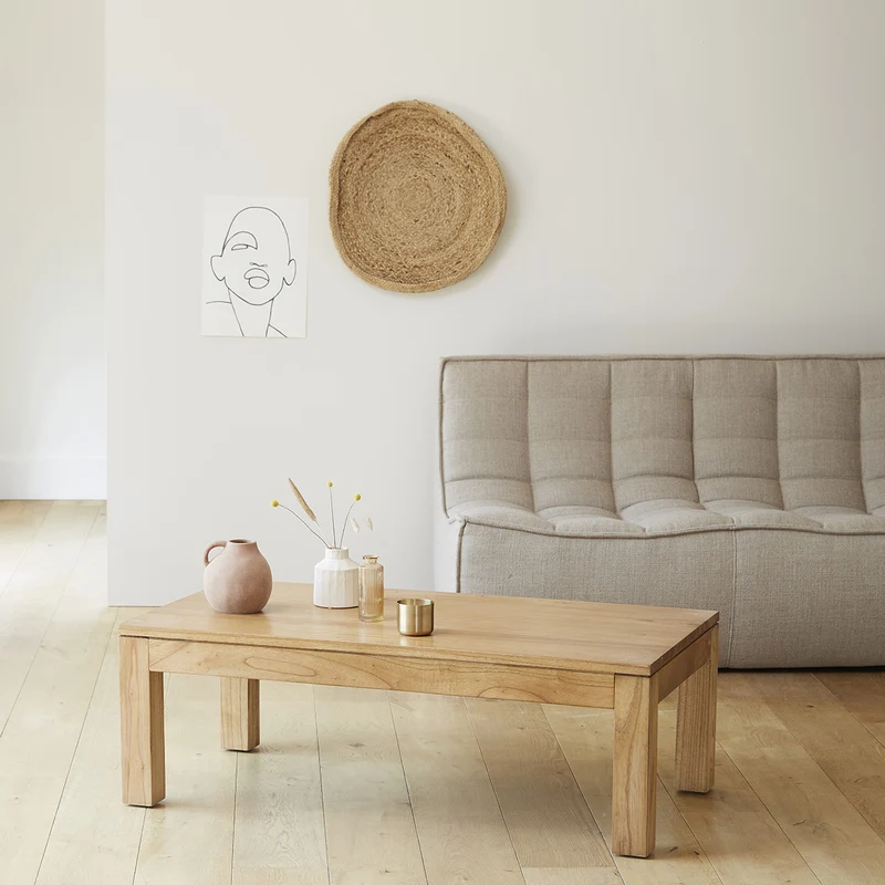Tavolino in mindi massello 110 cm