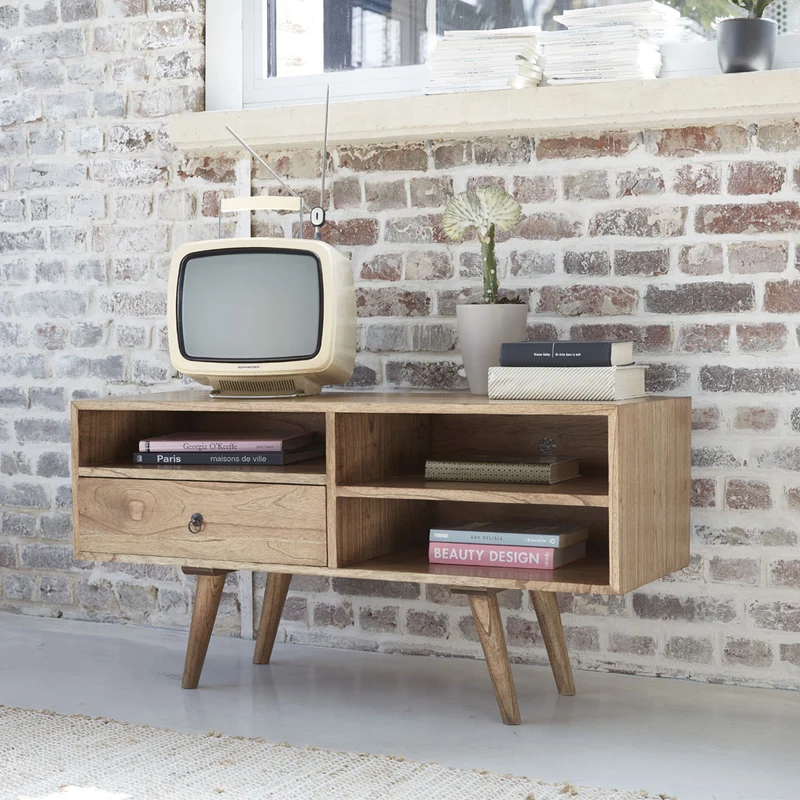 Mobile porta TV in mindi massello 110 cm